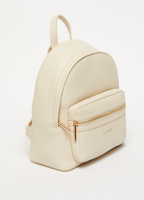 Liu Jo With Logo Women's Backpacks Beige | BXT-126958