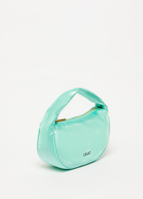 Liu Jo With Logo Women's Handbag Light Turquoise | FPN-189504