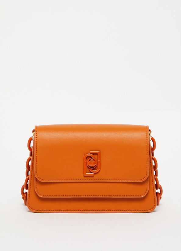 Liu Jo With Logo Women's Handbag Orange | DWS-741268