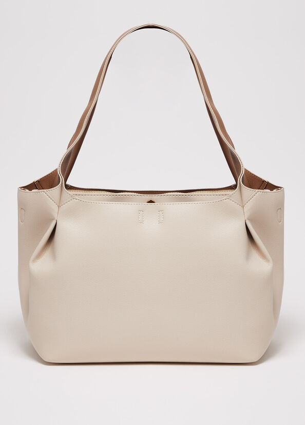 Liu Jo With Logo Women's Shoulder Bags Beige | FEG-830741