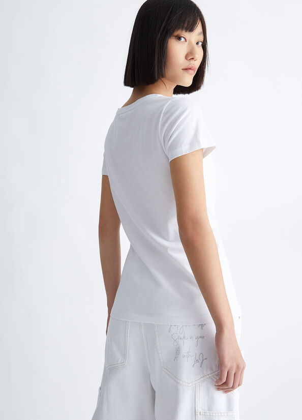 Liu Jo With Logo Women's Tops White | UIM-085639