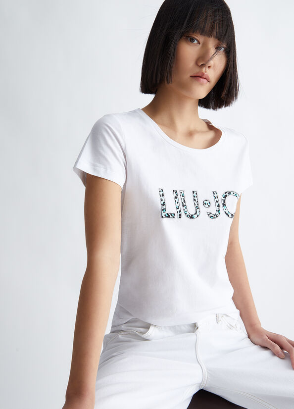 Liu Jo With Logo Women's Tops White | UIM-085639