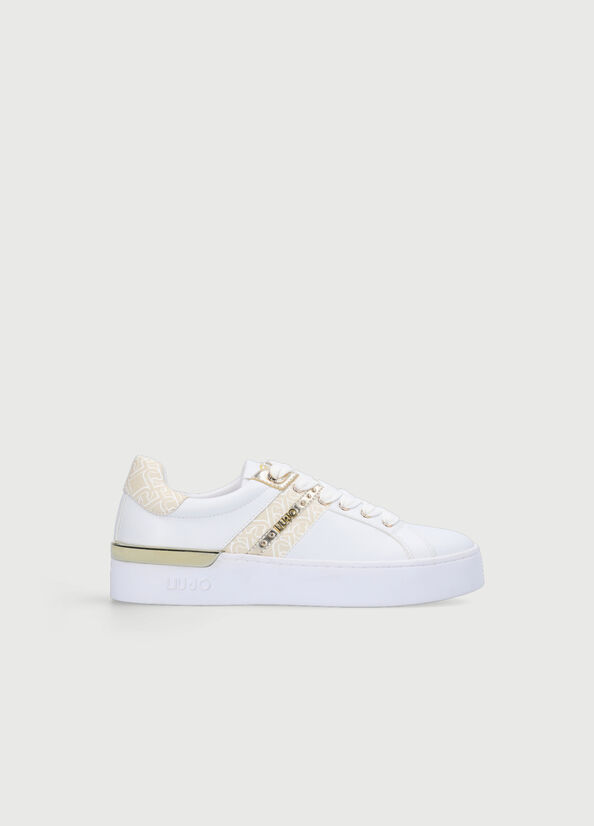 Liu Jo With Monogram Detail Women's Sneakers White | DWE-940172