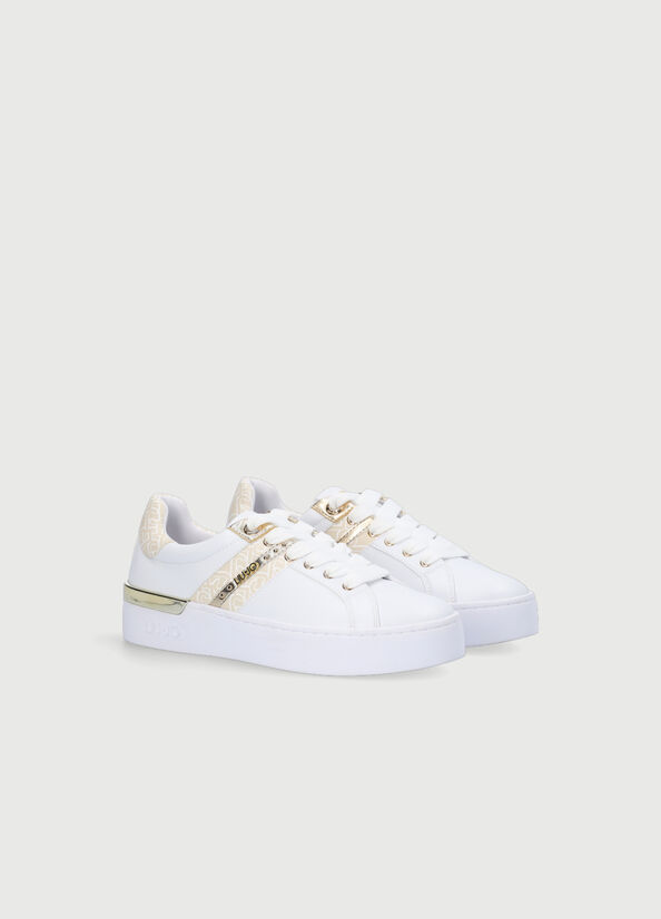 Liu Jo With Monogram Detail Women's Sneakers White | DWE-940172