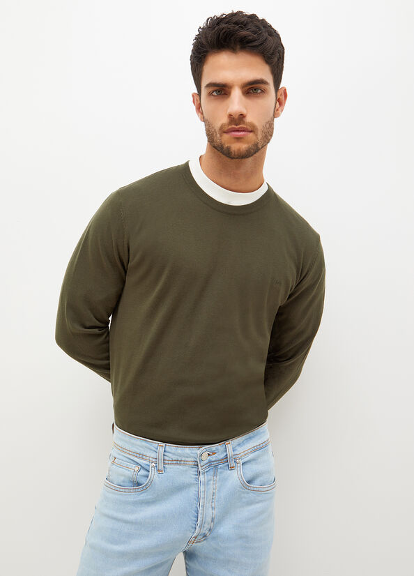 Liu Jo Wool And Cotton Men\'s Sweaters Green | RSU-516804