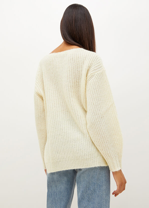 Liu Jo Wool Blend Women's Sweaters Lemon | UVG-648071