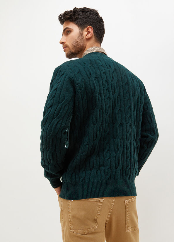 Liu Jo Wool Men's Sweaters Green | XRH-674519