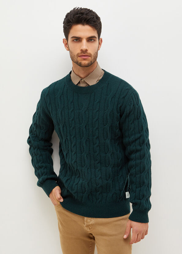 Liu Jo Wool Men\'s Sweaters Green | XRH-674519