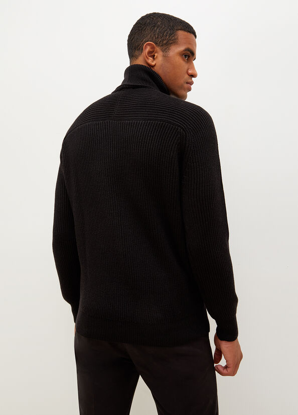 Liu Jo Woollen Turtleneck Men's Sweaters Black | CFB-291768