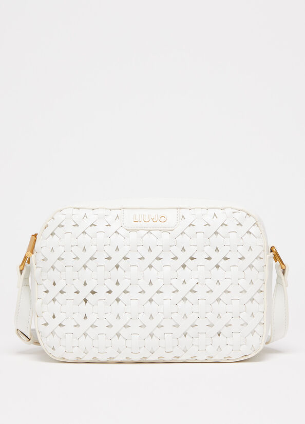 Liu Jo Woven With Logo Women\'s Shoulder Bags White | EGO-951346