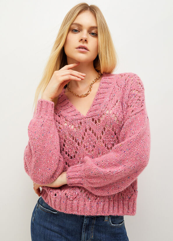 Liu Jo Alpaca Blend Women's Sweaters Pink | DYK-809152