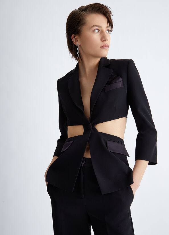 Liu Jo Blazer With Cut-Out Women's Jackets Black | SYI-182953