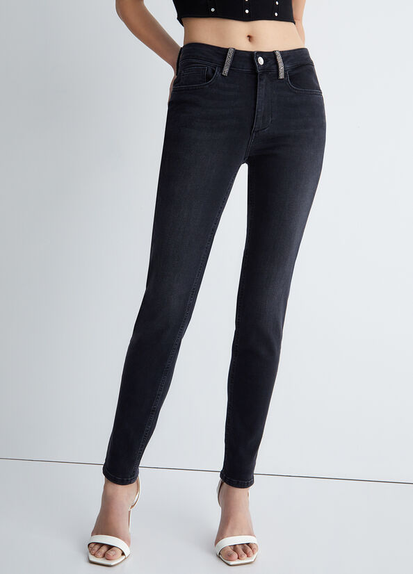 Liu Jo Bottom Up Women's Skinny Jeans Black | PVQ-089327