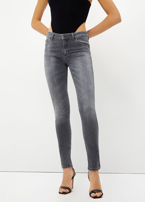 Liu Jo Bottom Up Women's Skinny Jeans Grey | LUF-659103