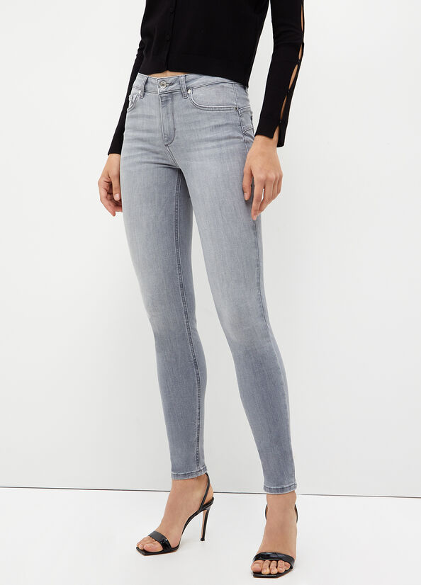 Liu Jo Bottom Up Women's Skinny Jeans Grey | PTJ-645081