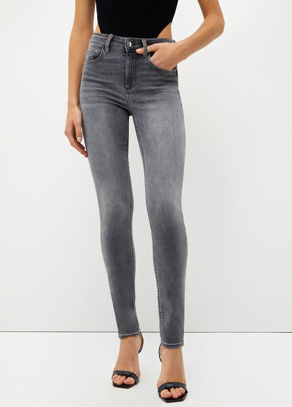 Liu Jo Bottom Up Women's Skinny Jeans Grey | RXZ-365140