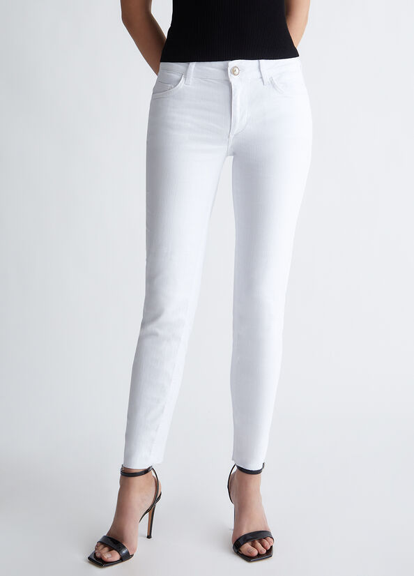 Liu Jo Bottom Up Women's Skinny Jeans White | OEH-172890