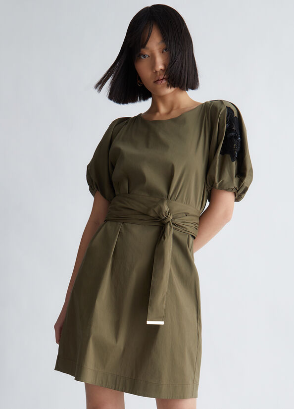 Liu Jo Coming Soon Women's Dress Olive | CJV-928163