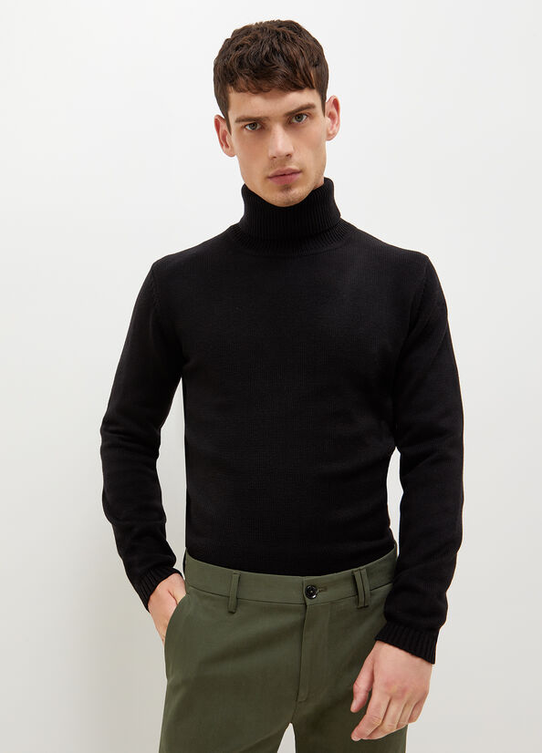 Liu Jo Cotton And Men's Sweaters Black | NMA-435760