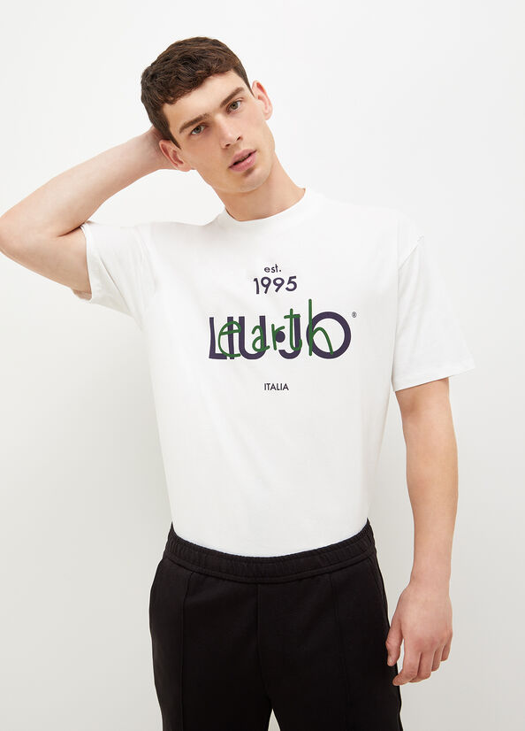 Liu Jo Eco-Friendly Men's T Shirts White | FGM-147620