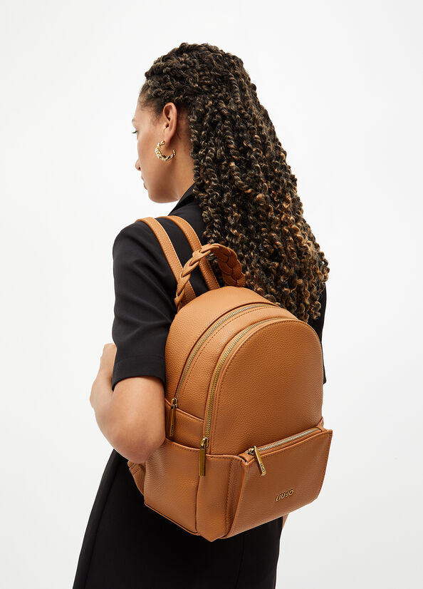 Liu Jo Eco-Friendly With Logo Women's Backpacks Brown | YNB-150683