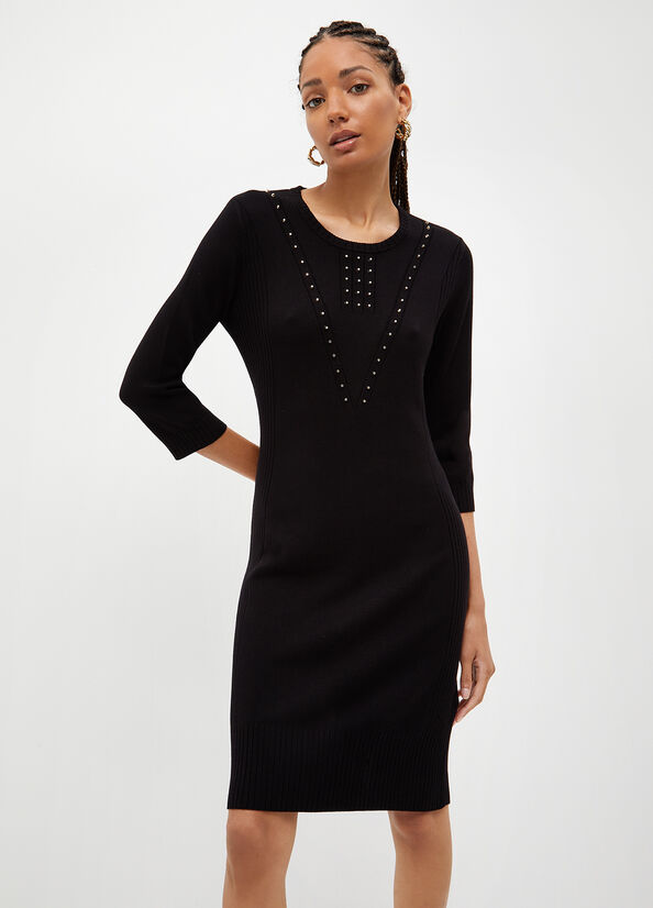 Liu Jo Eco-Friendly With Studs Women's Dress Black | VHA-752319