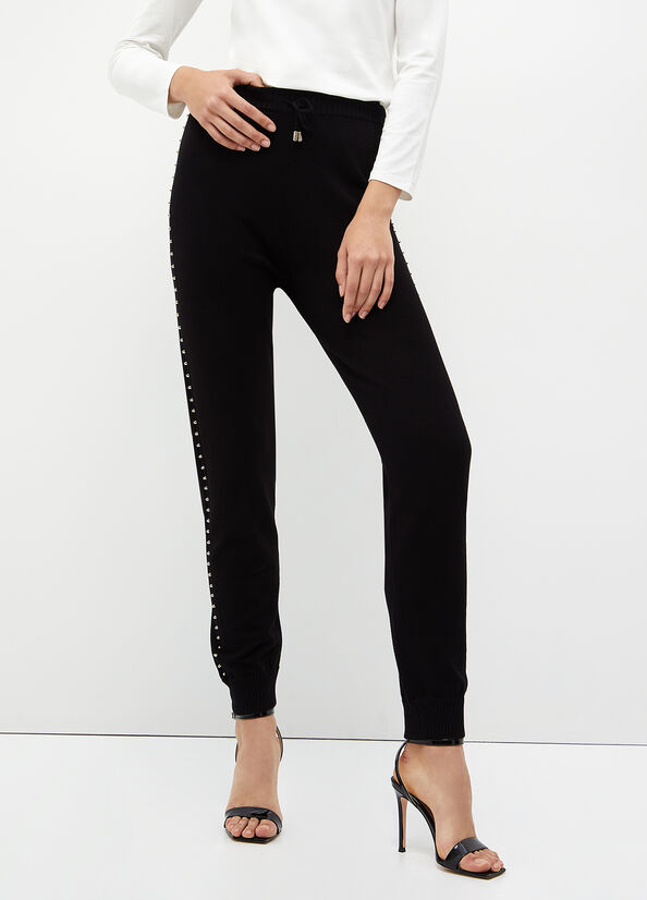 Liu Jo Eco-Friendly With Studs Women's Pants Black | WBD-487530