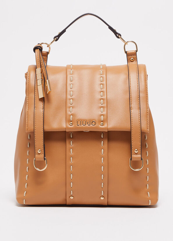 Liu Jo Eco-Friendly Women's Backpacks Light Brown | GFW-613059