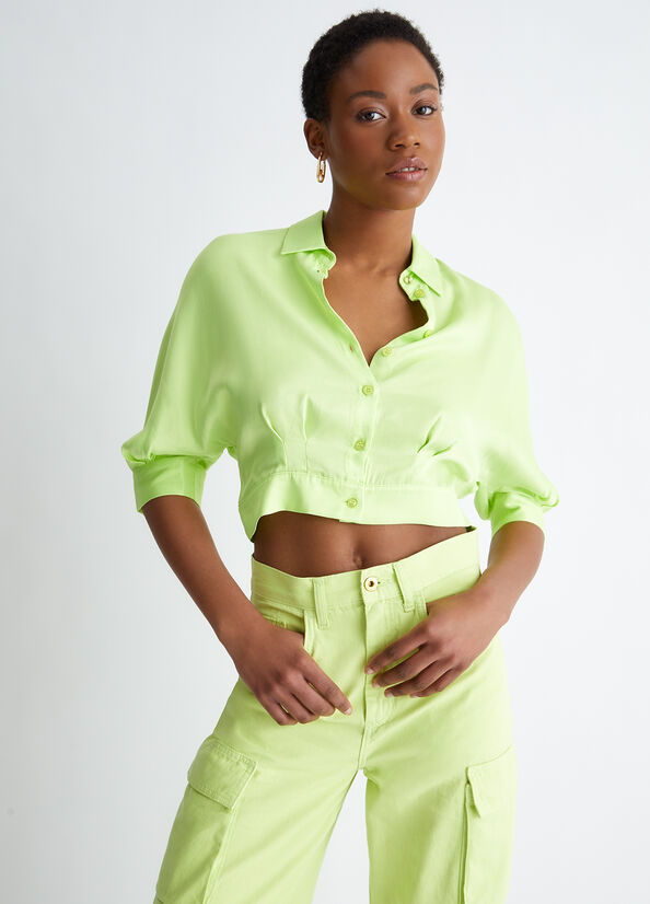 Liu Jo Eco-Friendly Women's Shirts Green | TYF-937801