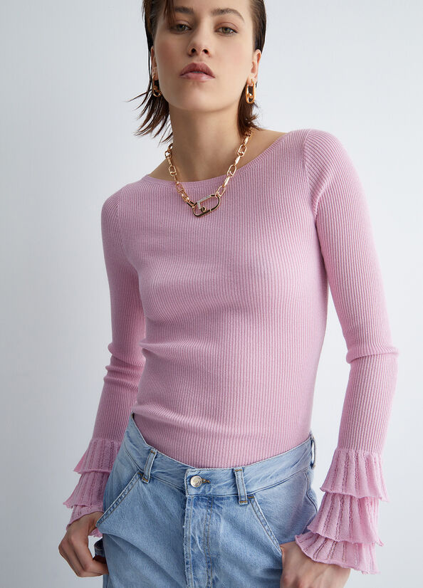 Liu Jo Eco-Friendly Women's Sweaters Pink | HYF-621748