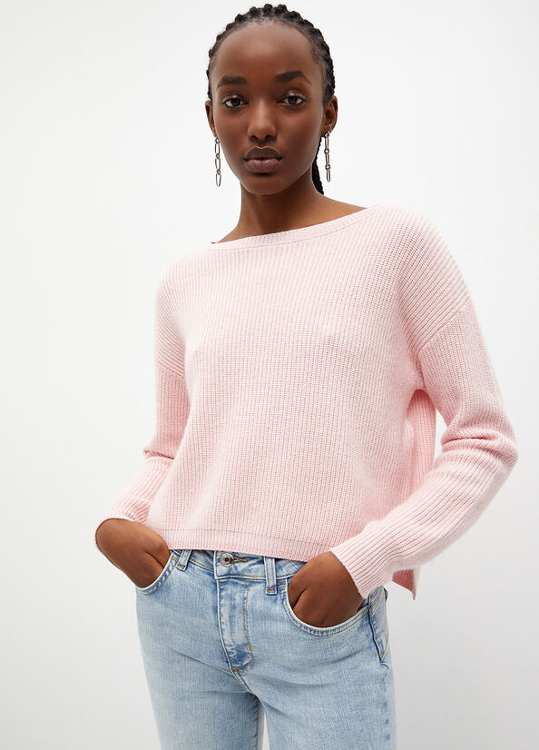 Liu Jo Eco-Friendly Women's Sweaters Pink | XTM-539687