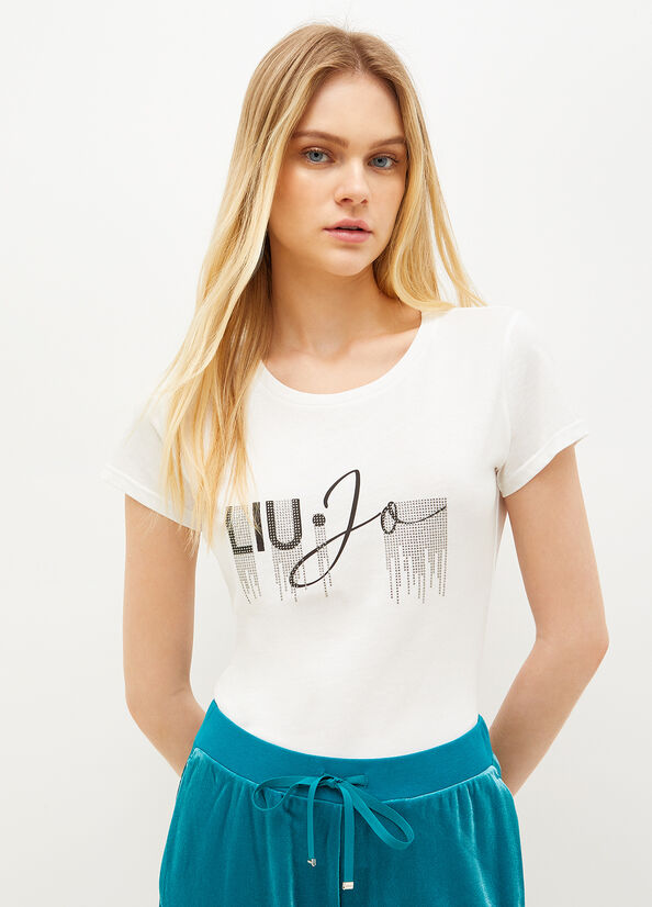 Liu Jo Eco-Friendly Women's T Shirts White | DTJ-609482