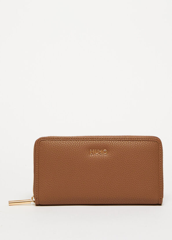 Liu Jo Eco-Friendly Zip-Around Women's Wallets Brown | VJT-679350