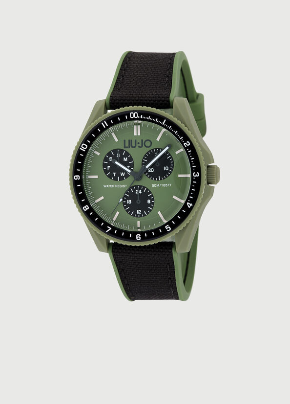 Liu Jo Eco-Sustainable Men's Watches Black / Green | ECB-061782