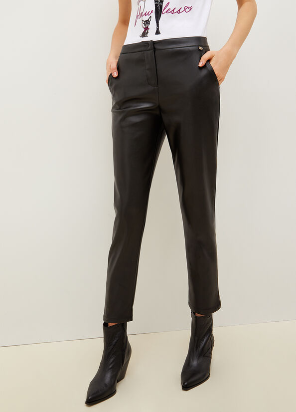 Liu Jo Fabric Women's Pants Black | VCM-762108