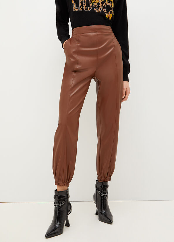 Liu Jo Fabric Women's Pants Brown | GHX-983615