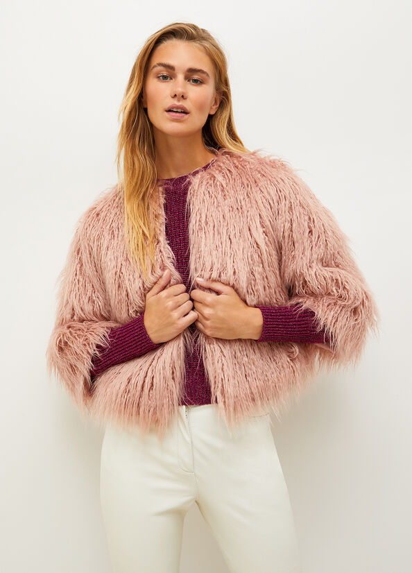 Liu Jo Faux Fur Women's Jackets Pink | TUO-582673