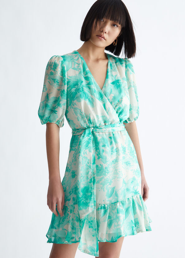 Liu Jo Floral Formal Women's Dress Light Turquoise | ZAR-026875