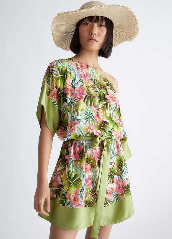 Liu Jo Floral Women's Dress Green | IMG-782301