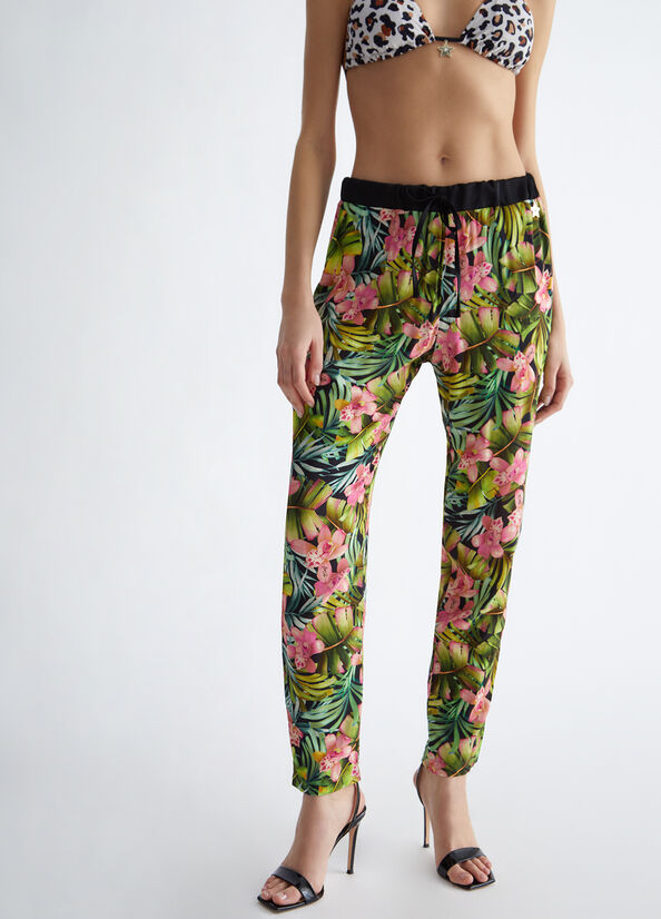 Liu Jo Floral Women's Pants Green | XQN-791528