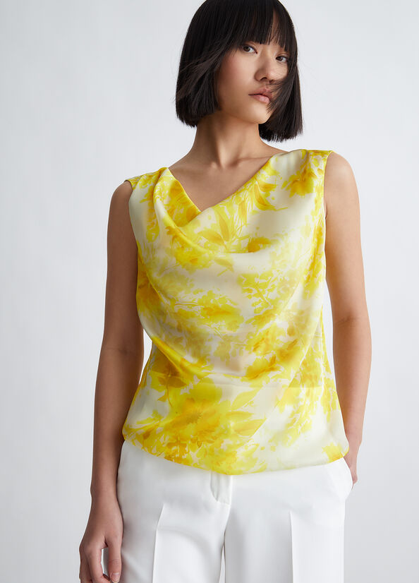 Liu Jo Floral Women's T Shirts Yellow | NOA-965721