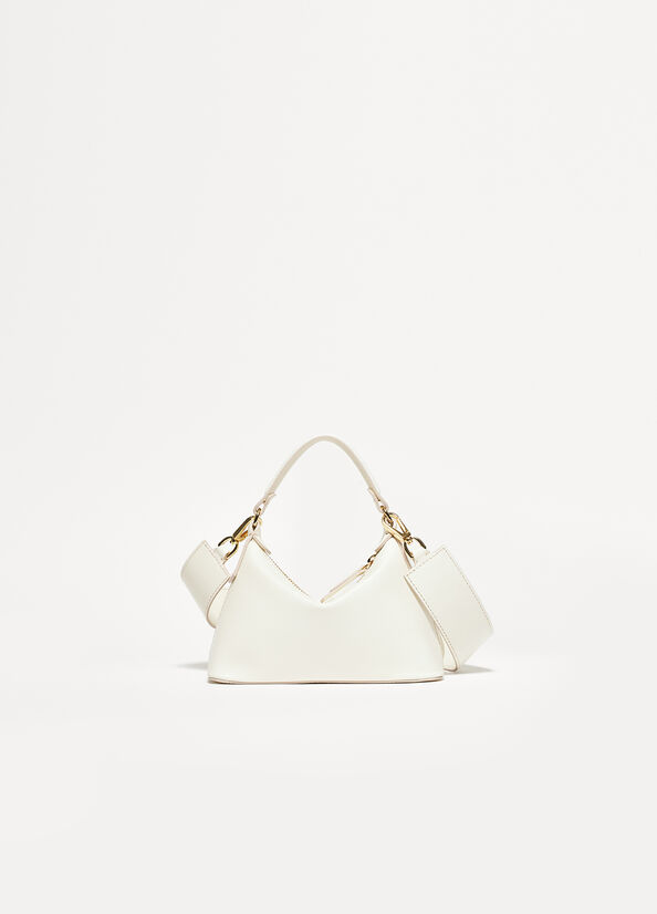 Liu Jo Leather Mini Hobo Women's Crossbody Bags White | OSG-381246