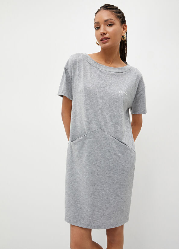 Liu Jo Lurex® Jersey Women's Dress Grey | SJH-138259