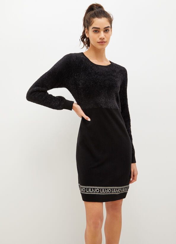 Liu Jo Lurex® Knit Women's Dress Black | EUL-174263