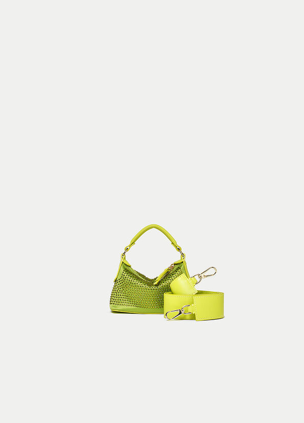 Liu Jo Micro Hobo With Gemstones Women's Crossbody Bags Light Green | FKP-531940