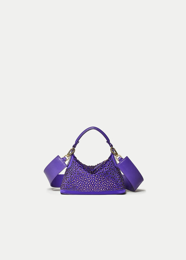 Liu Jo Mini Hobo With Gemstones Women's Crossbody Bags Purple | QSA-065413