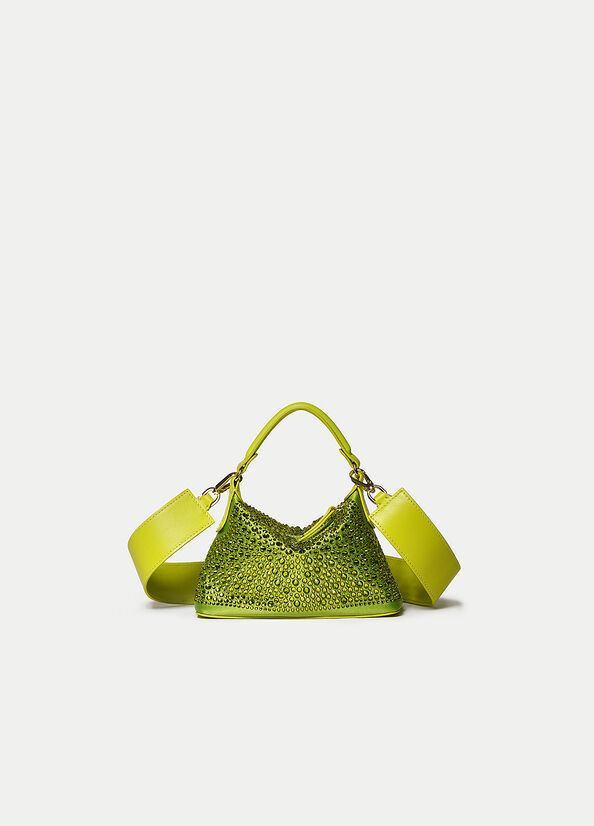 Liu Jo Mini Hobo With Gemstones Women's Crossbody Bags Light Green | VKN-872460