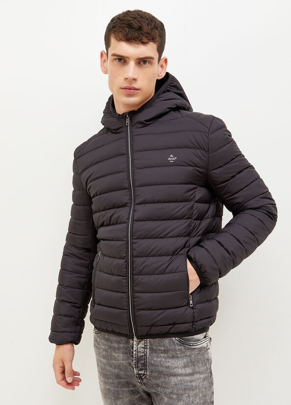 Liu Jo Padded With Hood Men's Jackets Black | ILP-716893