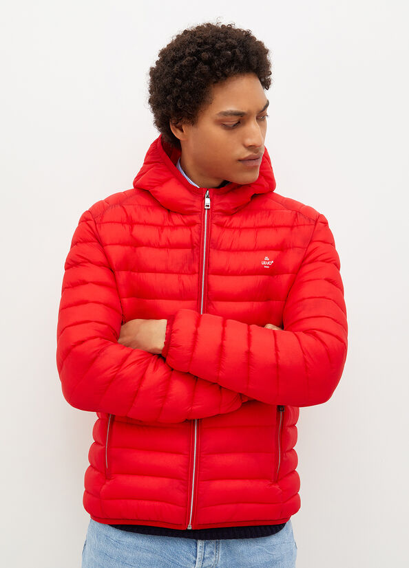 Liu Jo Padded With Hood Men's Jackets Red | MZW-490761