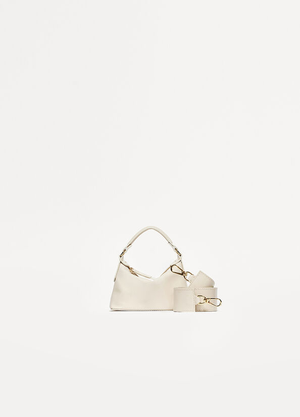 Liu Jo Patent Leather Micro Hobo Women's Crossbody Bags White | QUW-956021